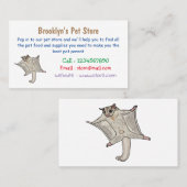 Carte De Visite Illustration du planeur à sucre (Devant / Derrière)