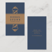 Carte De Visite Illustration du pôle barbier Brown de la Marine vi (Devant / Derrière)