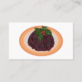 Carte De Visite Illustration du pudding de Noël (Dos)