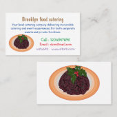 Carte De Visite Illustration du pudding de Noël (Devant / Derrière)