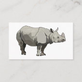 Carte De Visite Illustration du rhinocéros de Javan (Dos)