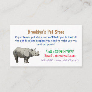 Carte De Visite Illustration du rhinocéros de Javan