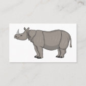 Carte De Visite Illustration du rhinocéros de Javan (Dos)