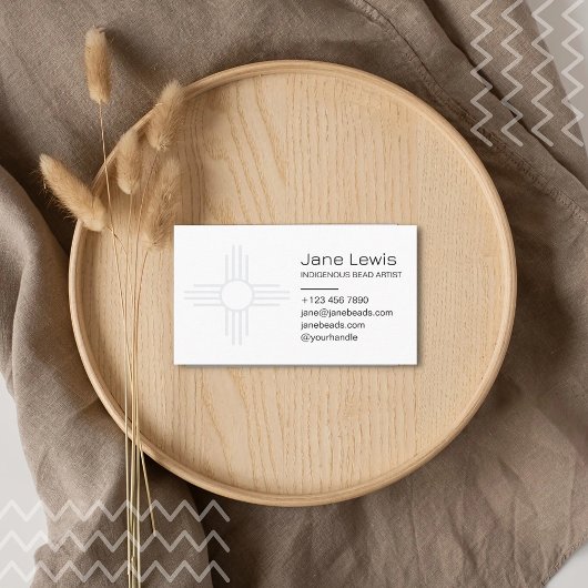 Carte De Visite Illustration du symbole Zia Sun Native Indigenous