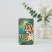 Carte De Visite Illustration du tigre de la jungle (Debout devant)