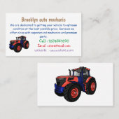 Carte De Visite Illustration du tracteur (Devant / Derrière)
