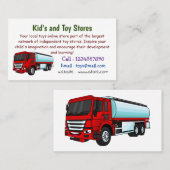 Carte De Visite Illustration du transport de carburant par camion- (Devant / Derrière)