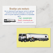 Carte De Visite Illustration du transport de carburant par camion- (Devant / Derrière)