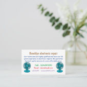 Carte De Visite Illustration du ventilateur (Debout devant)