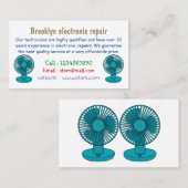 Carte De Visite Illustration du ventilateur (Devant / Derrière)