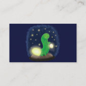 Carte De Visite Illustration du ver vert mou (Dos)