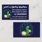 Carte De Visite Illustration du ver vert mou (Devant / Derrière)