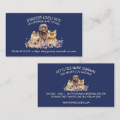 Carte De Visite Illustration d'un animal de compagnie d'un Arrière (Devant / Derrière)