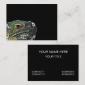 Carte De Visite Illustration d'un animal de lézard d'Iguana (Devant / Derrière)