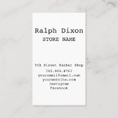 Carte De Visite Illustration d'un atelier de coiffure professionne (Dos)