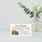 Carte De Visite Illustration d'un camion à grande échelle (Debout devant)