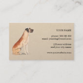 Carte De Visite Illustration d'un chien d'aquarelle d'un entraîneu (Dos)