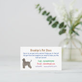 Carte De Visite Illustration d'un chien hound afghan (Debout devant)