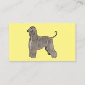 Carte De Visite Illustration d'un chien hound afghan (Dos)