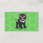 Carte De Visite Illustration d'un diable de Tasmanie affamé (Dos)