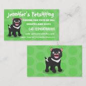 Carte De Visite Illustration d'un diable de Tasmanie affamé (Devant / Derrière)