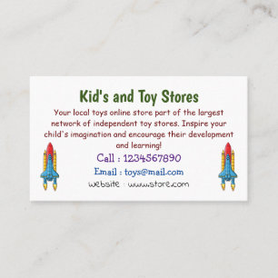 Carte De Visite Illustration d'un vaisseau de fusées