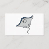 Carte De Visite Illustration d'une caricature de poisson stingray (Dos)