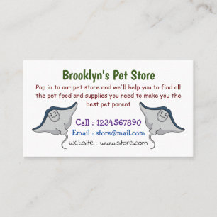 Carte De Visite Illustration d'une caricature de poisson stingray