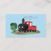Carte De Visite Illustration d'une locomotive à vapeur mûre (Dos)