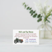 Carte De Visite Illustration d'une moto de croiseur militaire (Debout devant)