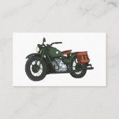 Carte De Visite Illustration d'une moto de croiseur militaire (Dos)