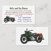 Carte De Visite Illustration d'une moto de croiseur militaire (Devant / Derrière)
