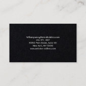 Carte De Visite Illustration d'une pointe d'oiseau jaune (Dos)