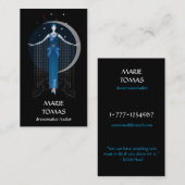 Carte De Visite Illustration élégante Art déco de la mode (Devant / Derrière)