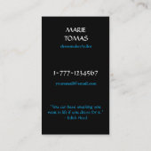 Carte De Visite Illustration élégante Art déco de la mode (Dos)