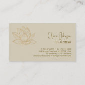 Carte De Visite Illustration élégante de Lotus Yoga (Dos)