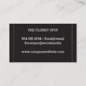 Carte De Visite Illustration Fleur | Ciseaux fleuristes (Dos)