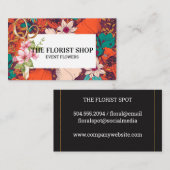Carte De Visite Illustration Fleur | Ciseaux fleuristes (Devant / Derrière)