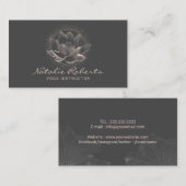 Carte De Visite Illustration Fleur de lotus brillant Instructeur d (Devant / Derrière)