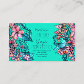 Carte De Visite Illustration florale aquarelle yoga instructeur 2 (Devant)