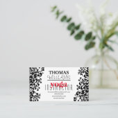 Carte De Visite Illustration florale professeur de yoga Mandala He (Debout devant)