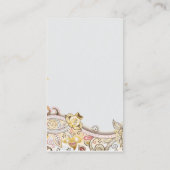 Carte De Visite Illustration florale professeur de yoga Mandala He (Dos)