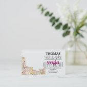 Carte De Visite Illustration florale professeur de yoga Mandala He (Debout devant)