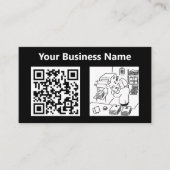 Carte De Visite Illustration générale de l'imprimante et code QR (Devant)