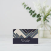 Carte De Visite Illustration géométrique en or (Debout devant)