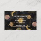 Carte De Visite Illustration Gold Sun Moon Planètes Space (Dos)