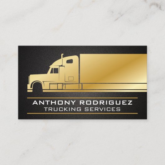 Carte De Visite Illustration Gold Truck | Camionnage (Devant)