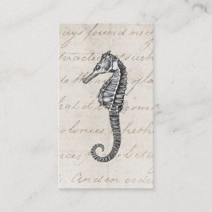 Carte De Visite Illustration hawaïenne d'hippocampe de 1800s