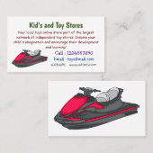 Carte De Visite Illustration Jet ski (Devant / Derrière)