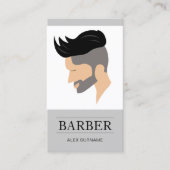 Carte De Visite Illustration moderne de style cheveux hommes Barbi (Devant)